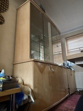 Glass Display Cabinet with Storage – Solid & Stylish