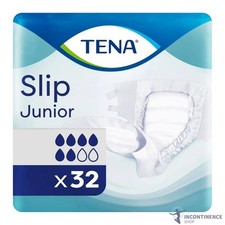 1x TENA Slip Junior Incontinence Slip Nappies (50-60cm) - Pack of 32 - 700ml