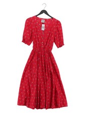 Laura Ashley A-Line Maxi Dress UK10 in Red