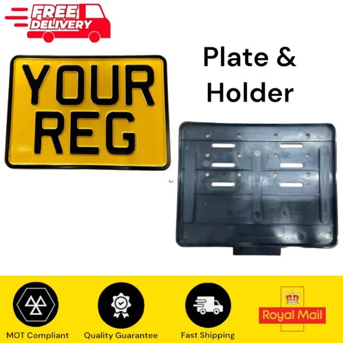 Motorcycle number plate metal - number,
