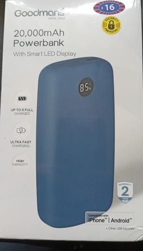 Goodmans powerbank 000mah - goodmans, 20,000mah