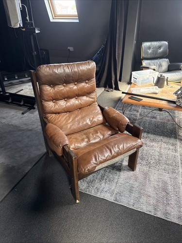 Leather armchair brown - armchair,