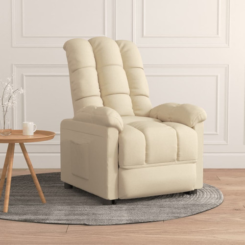 Recliner cream fabric - cream,