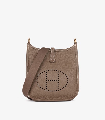Hermès etoupe clemence - etoupe,