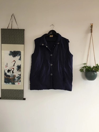 Anne lancay navy button up - lancay, button-up