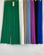 Womens Wide Leg Pleated Pants