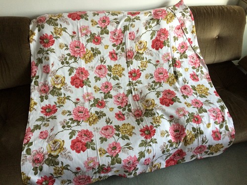 Vintage large rose floral - rose,