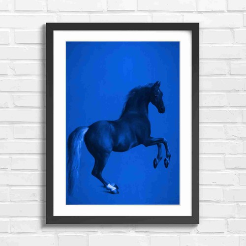 Rearing brown horse - brown,