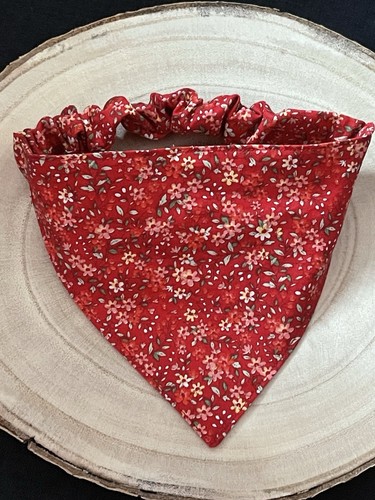 Handmade red ditsy flowers
