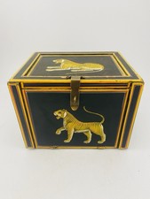 Vintage Indian Folk Art Hand Painted Trinket Jewellery Chest Box With Drawers