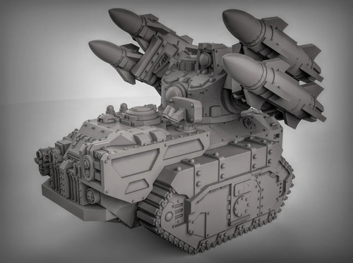 Mobile rocket launcher model - rocket,