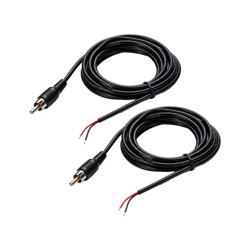 2pcs rca male plug - 1m, bare