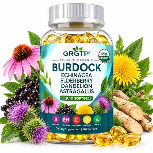 Burdock echinacea elderberry - echinacea,