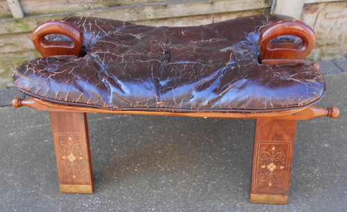 Moroccan camel saddle stool