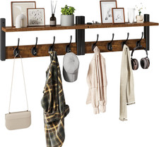 Coat Rack Shelf Wall Mounted