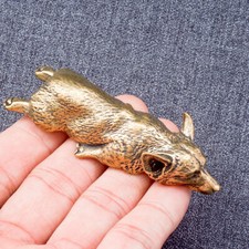 Solid Brass Corgi Dog Figurine