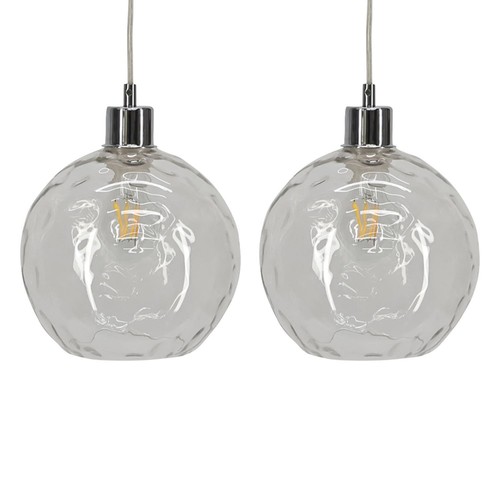 Set clear dimpled glass - of,