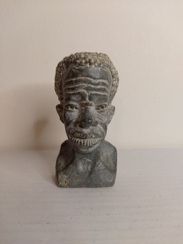 African stone head ornament - head,