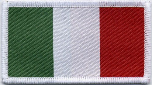 Italian flag woven badge - italian,