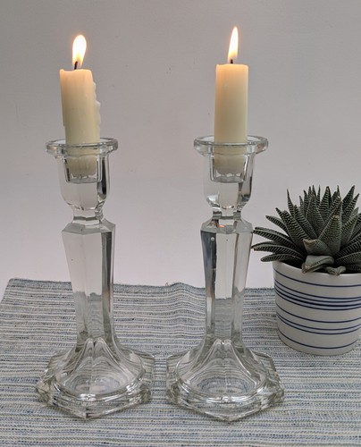 Pair vintage clear - pair,