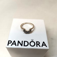 Pandora Ring Half Moon Crescent Size L Sterling Silver 925 Boxed | Preloved