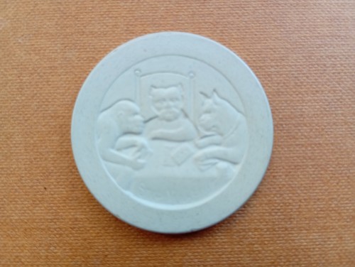 Vintage poker chip dog - , &