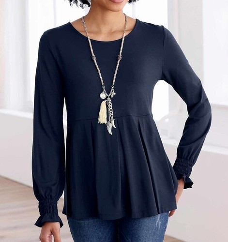 Jersey gathered swing hem - gathered,