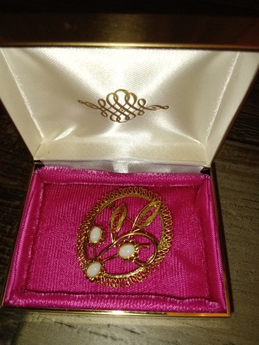 Vintage mcm opal daisy brooch - mcm,