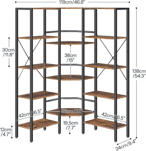 Industrial corner bookshelf - industrial,