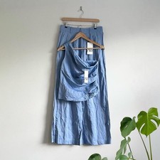 Zara Blue Creased Top And