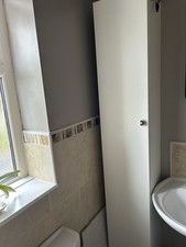 Tall White Cabinet For Bathroom/storage