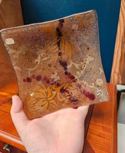 Decorative fused glass dish - decorative,
