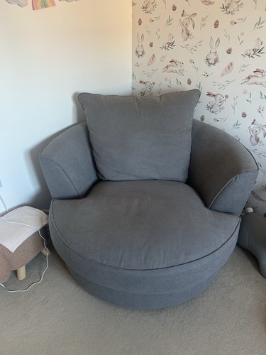 Grey swivel cuddle - swivel, chair