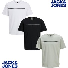 Jack & Jones Mens T-Shirt, Casual Short Sleeve Crew Neck Top Tees UK Size S-XXL