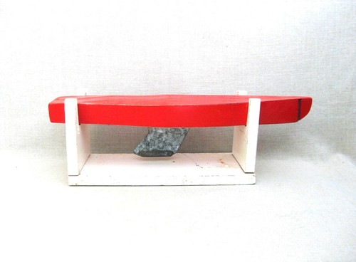 Vintage wood toy boat - vintage, art