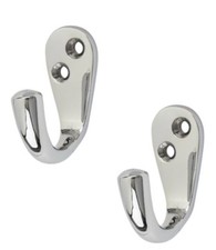 Single chrome robe hook - 2,