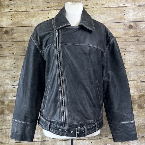 Zara man real leather biker - real,
