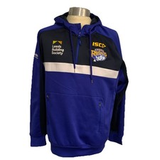 Leeds Rhinos Rugby League 1/4 Zip Hoodie  Training Jacket men’s Size XL 45/46”