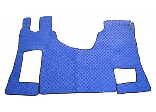 Blue floor mats eco leather - blue,