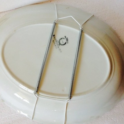 Wire plate hangers white wall - wire,