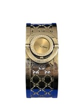 GUCCI TWIRL YA112 Bangle 34 Diamond Bezel Steel Ladies Watch - Bronze Dial  23mm