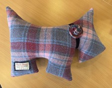 Harris Tweed Tartan Large Scottie Dog Cushion BNWT