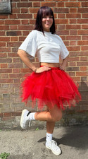Red TUTU Skirt Pixie Fancy