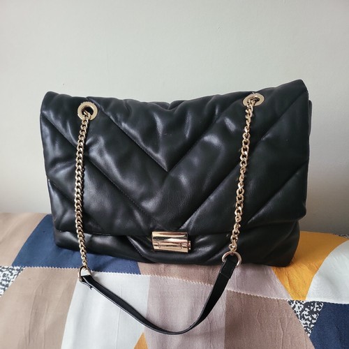 Zara black quilted maxi - quilted,