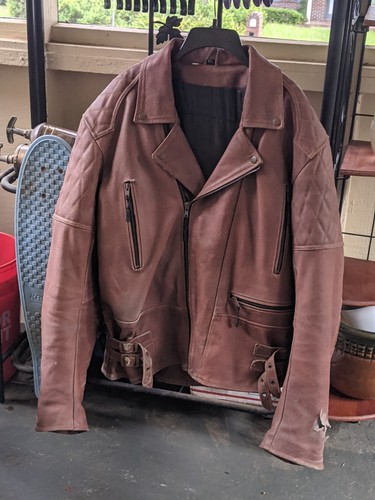 Brown leather armor padded - xl,