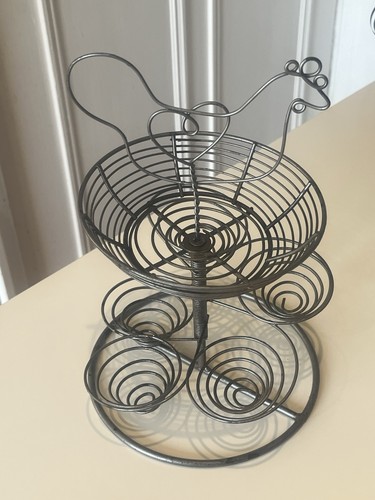 Wire chicken tier egg holder - wire, 2-tier