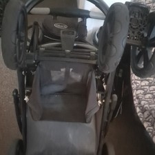 Graco Stadium Duo Tandem Pushchair With Click Connect - Black/Grey