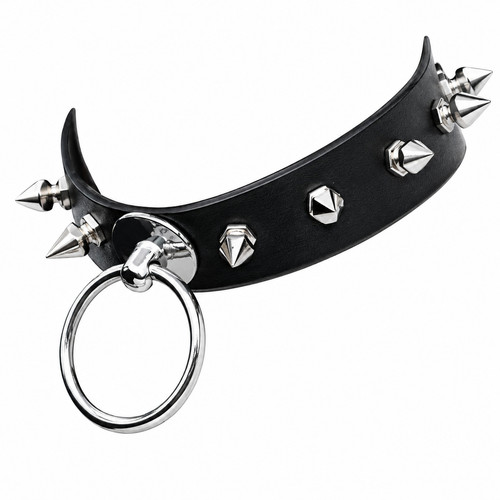 Choker collar ring necklace - o,