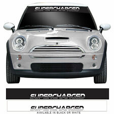 Supercharged Windscreen Sunstrip For Gen 1 R53 Mini Cooper S & JCW Car Sticker
