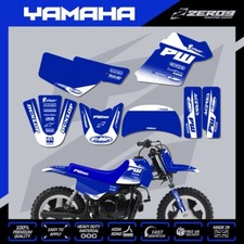 YAMAHA PW 50 GRAPHICS KIT PEEWEE DECAL MINI BIKE STICKER BLOK BLU/WHI